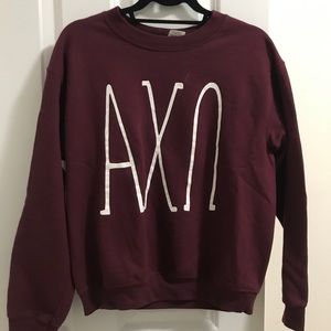 Alpha chi omega (AXO) small maroon sweatshirt